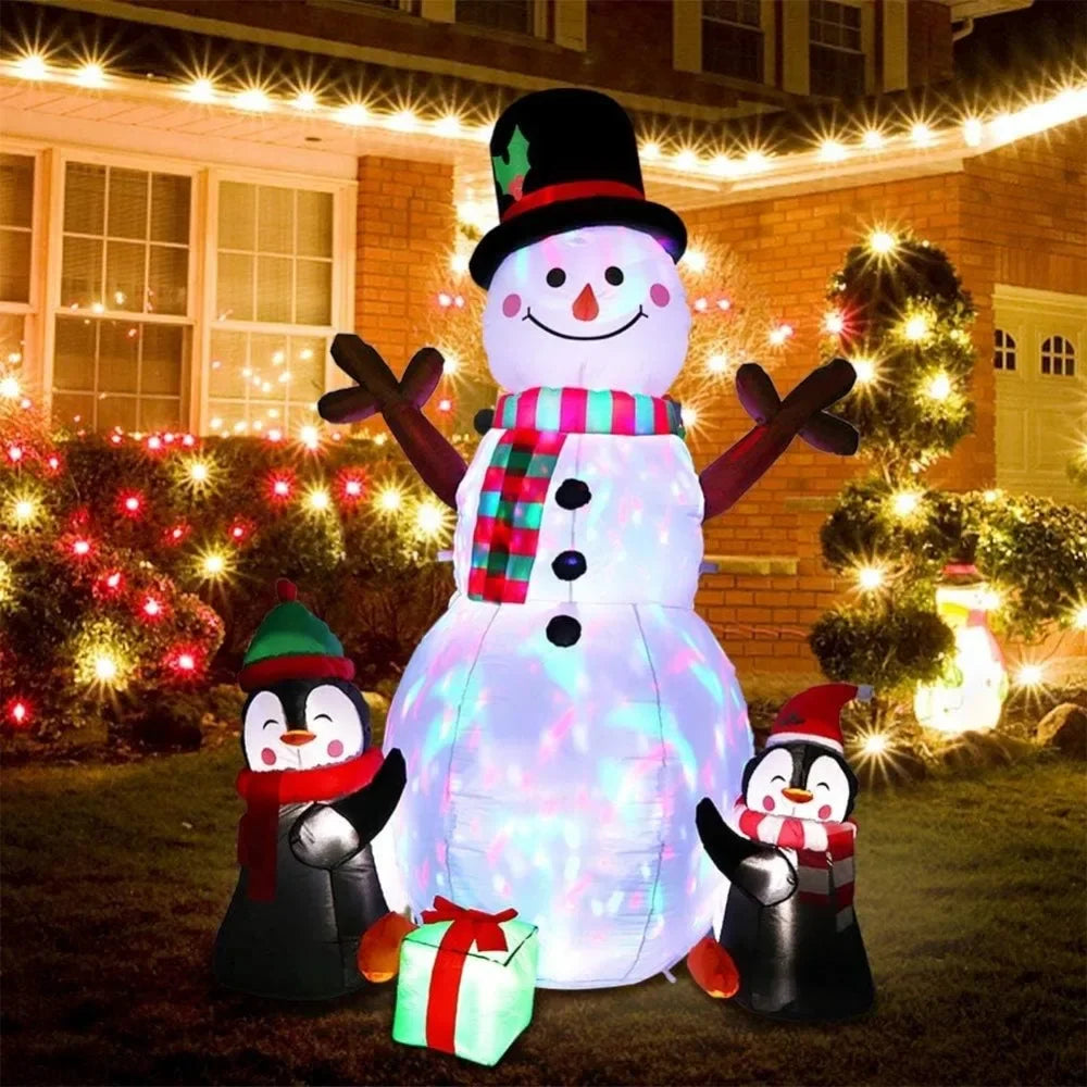 Christmas Inflatables 6ft Christmas Decorations Outdoor Snowman Penguin Blow Up Yard Decorations with Christmas Inflatables