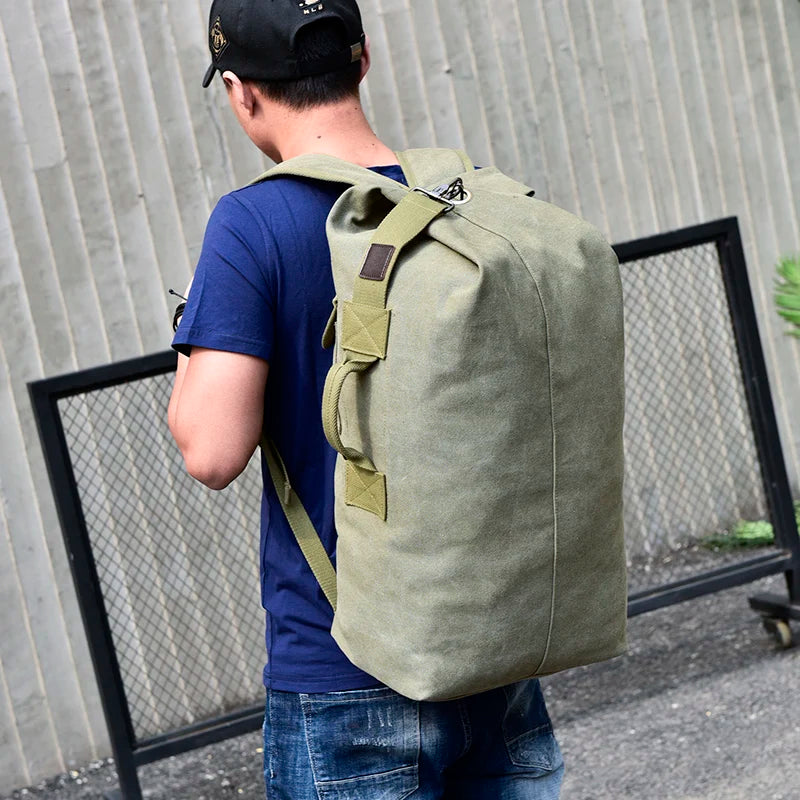 Mountaineering Canvas Bucket Shoulder Bags