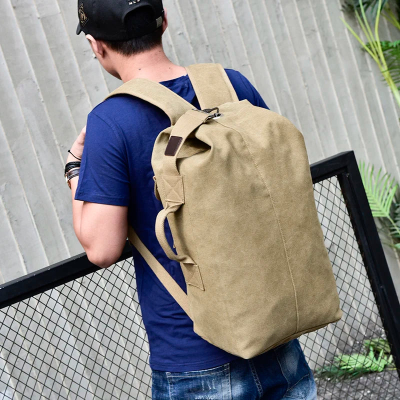 Mountaineering Canvas Bucket Shoulder Bags