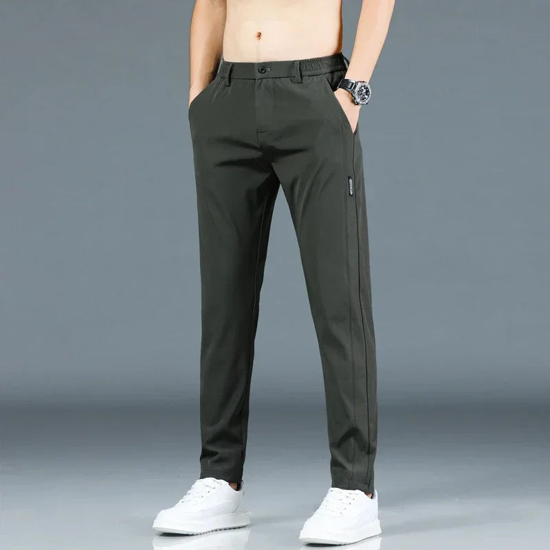 Summer Thin Ice Silk Stretch Men's Pants