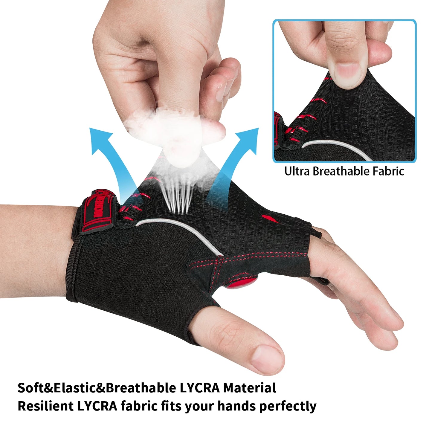 MOREOK Breathable Bike Gloves 5