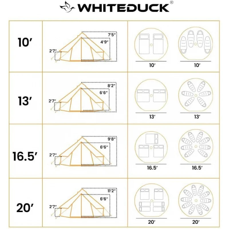 Regatta Canvas Bell Tent - w/StoveJack