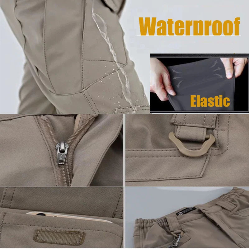 Spring Autumn Tactical Cargo Elastic Pants