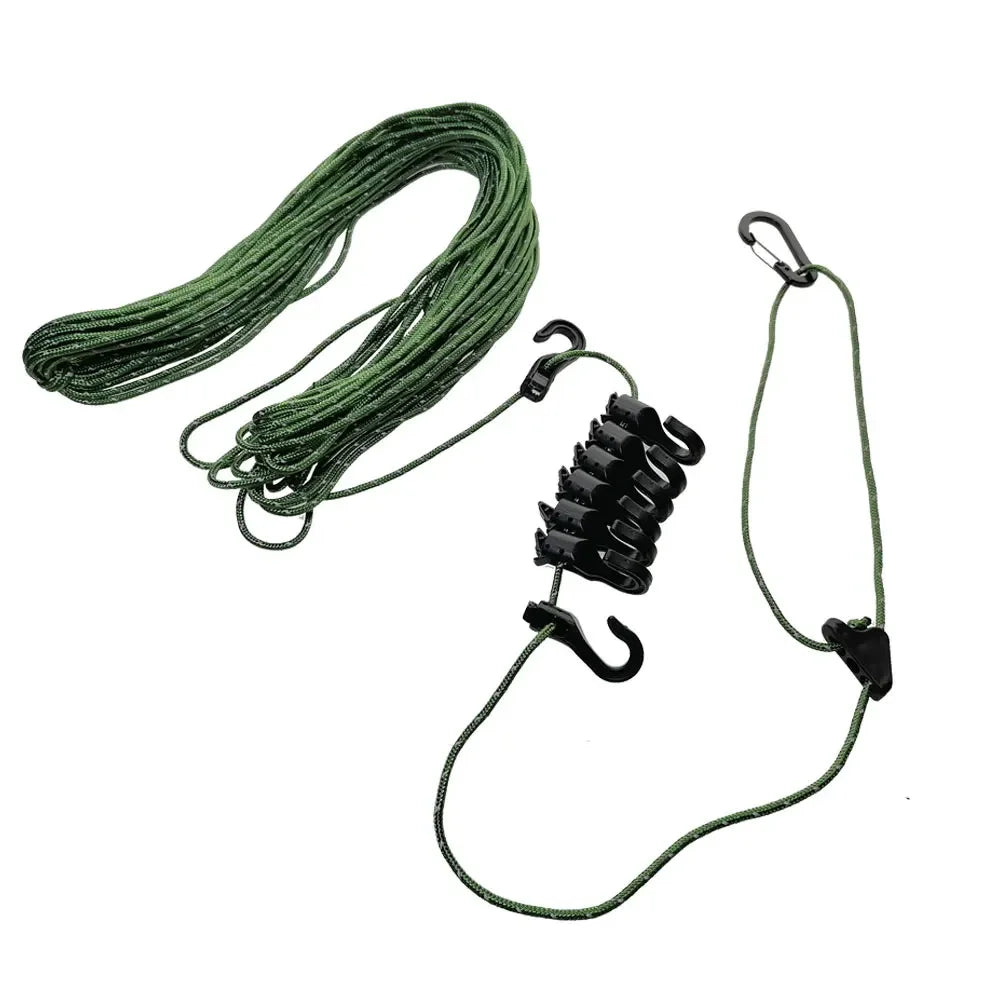 Portable 3.5-5m Camping Travel Clothesline Anti slip Rope