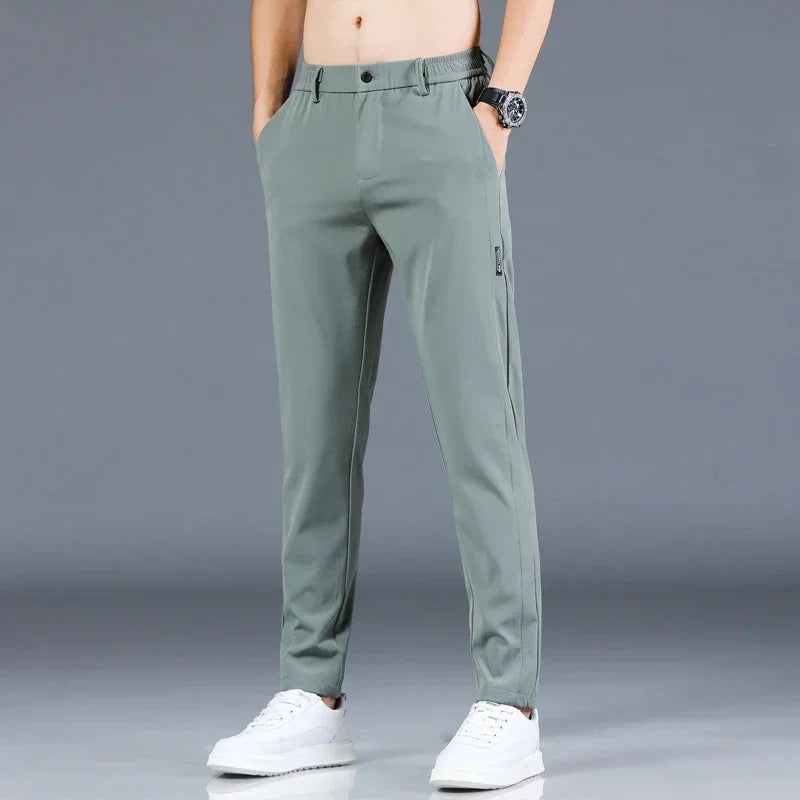 Summer Thin Ice Silk Stretch Men's Pants