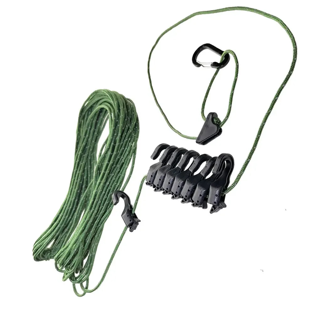 Portable 3.5-5m Camping Travel Clothesline Anti slip Rope