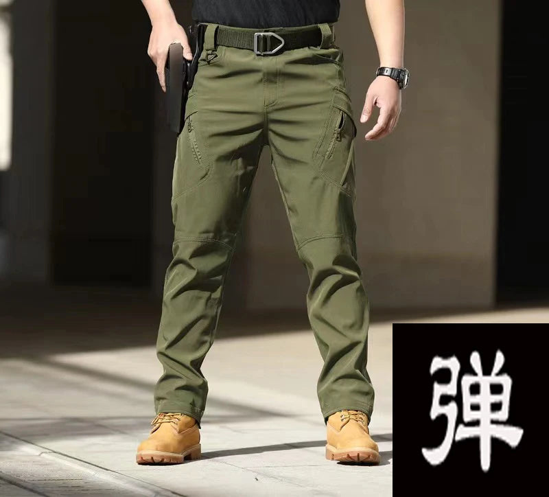 Spring Autumn Tactical Cargo Elastic Pants