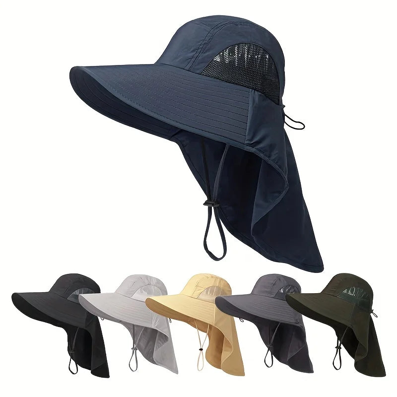 Breathable Adjustable Men'S Wide-Brimmed Sun Hat