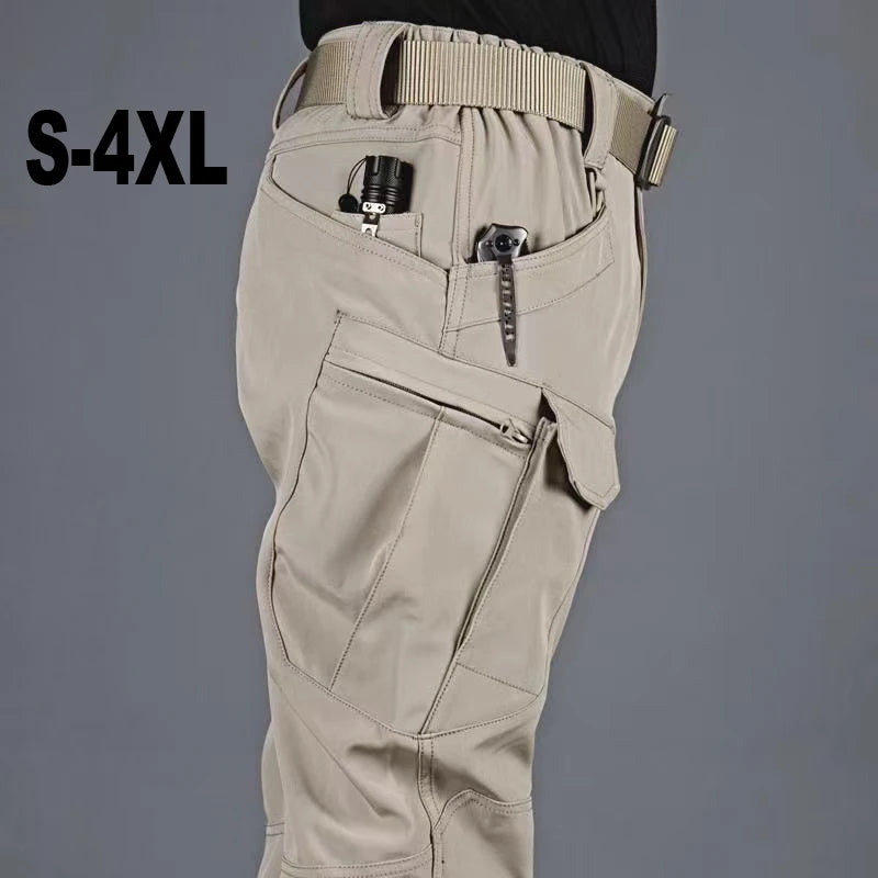 Spring Autumn Tactical Cargo Elastic Pants