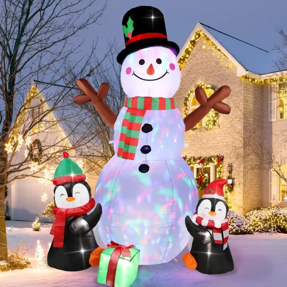 Christmas Inflatables 6ft  Christmas Decorations Outdoor Snowman Penguin Blow Up Yard Decorations with Christmas Inflatables