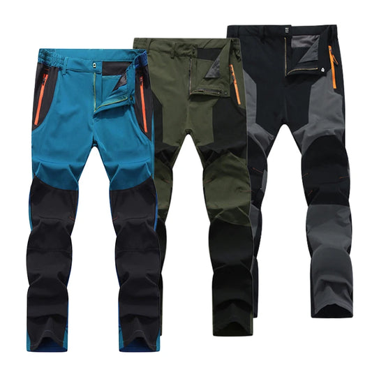 TRVLWEGO Summer Men Pants Hiking Camping Climbing Fishing Outdoor Trekking Tech Quick Dry Waterproof Trousers Mountain Travel