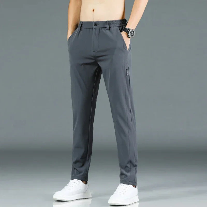 Summer Thin Ice Silk Stretch Men's Pants