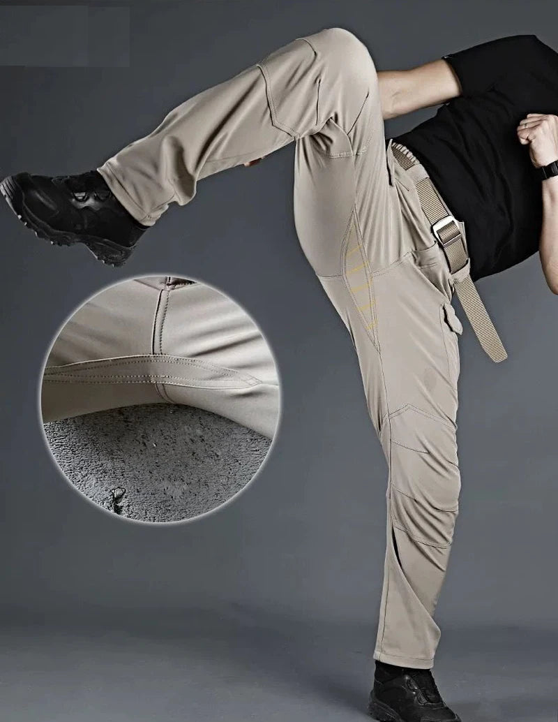 Spring Autumn Tactical Cargo Elastic Pants