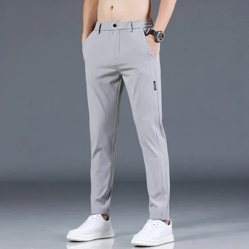 Summer Thin Ice Silk Stretch Men's Pants