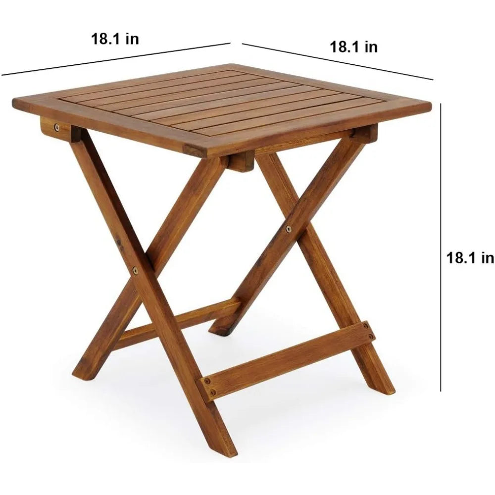 Outdoor Folding Side Table 18x18“ for Patio