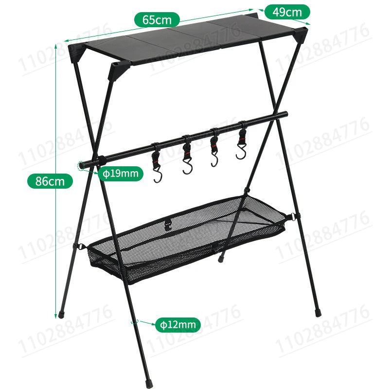 Aluminum Camping Hanging Outdoor Triangle Storage Rack