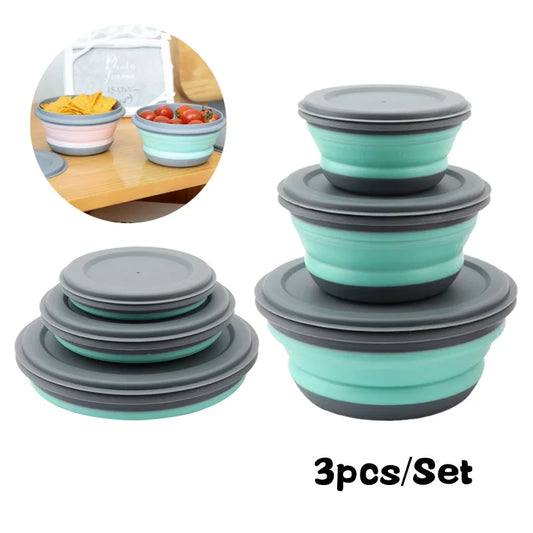 Portable Folding Lunch Box Bowl Sets