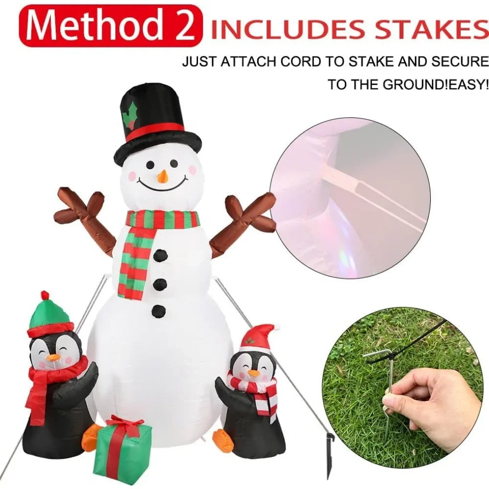 Christmas Inflatables 6ft  Christmas Decorations Outdoor Snowman Penguin Blow Up Yard Decorations with Christmas Inflatables