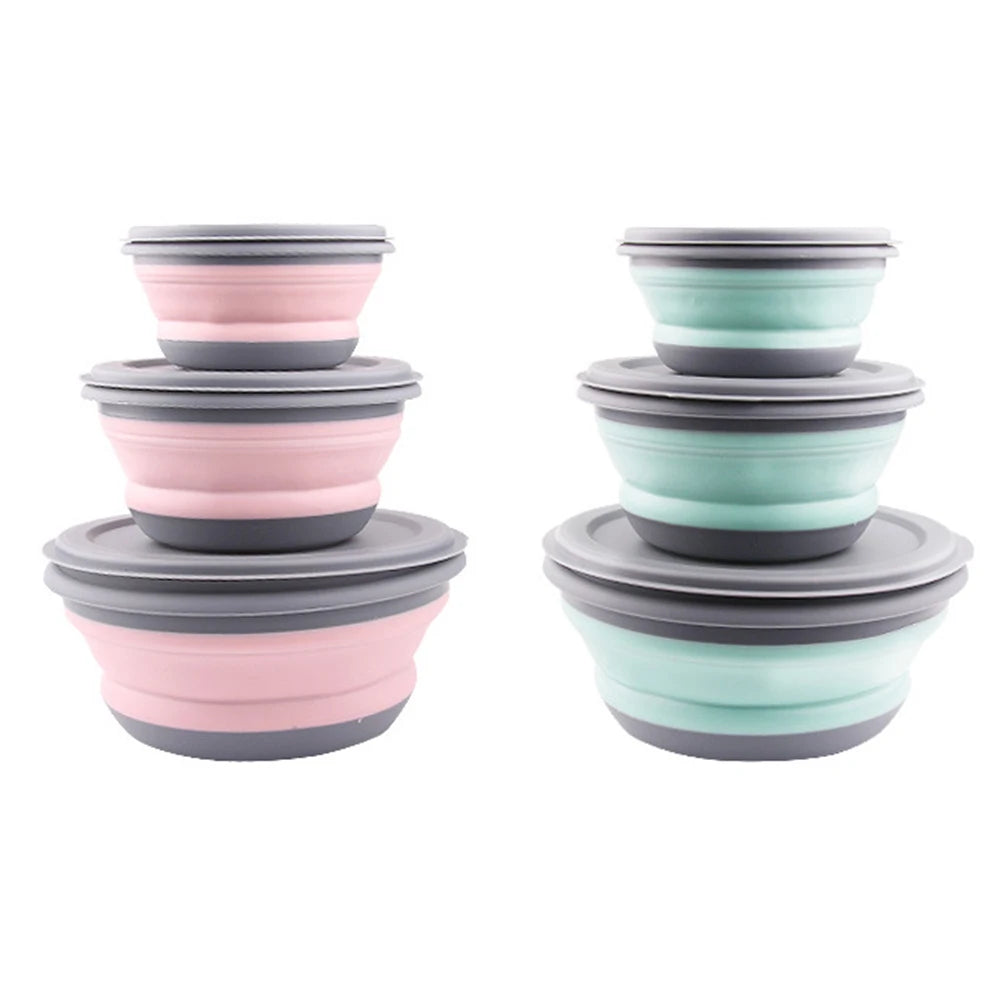 Portable Folding Lunch Box Bowl Sets