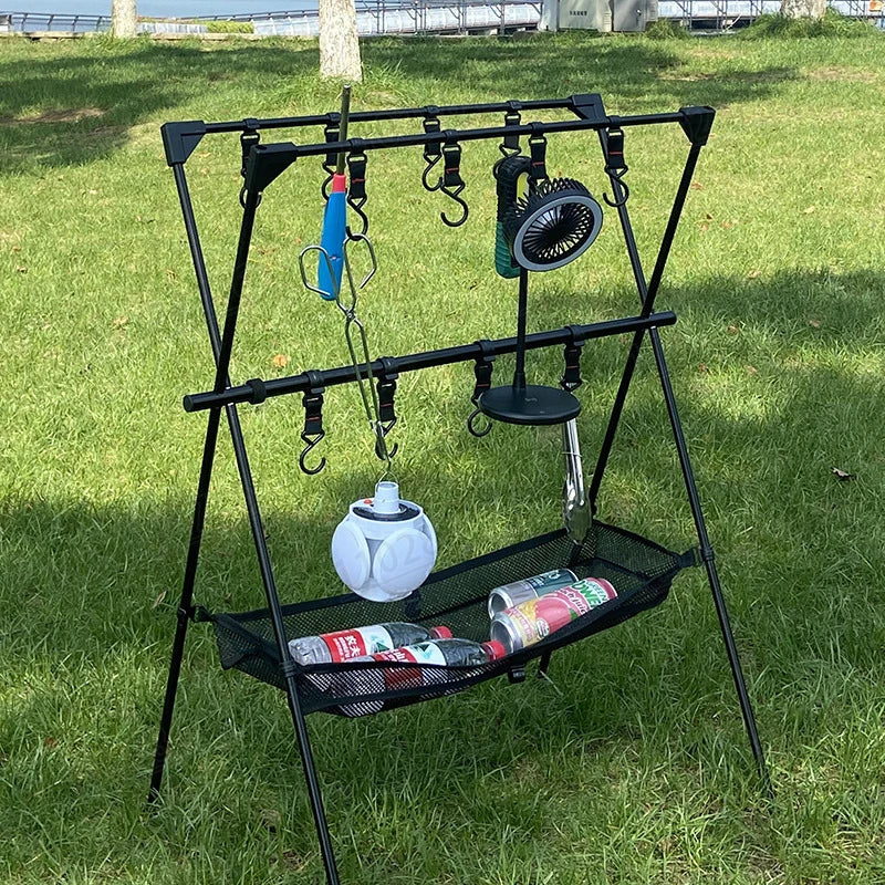 Aluminum Camping Hanging Outdoor Triangle Storage Rack