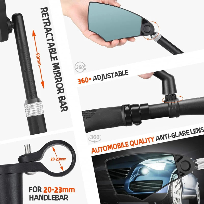 Bicycle Mirror Handlebar Rearview