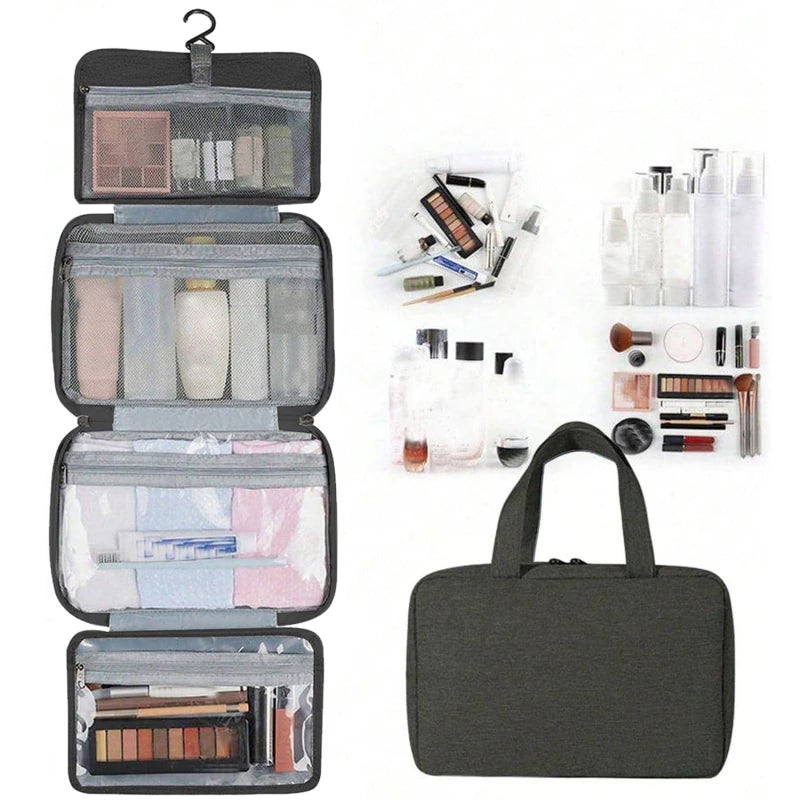 Travel Hanging Toiletry Bag Water-proof Cosmetic Storage Bag Bathroom Beauty Wash Bag AccessoryTowel Bag Wet Dry Separated Bag