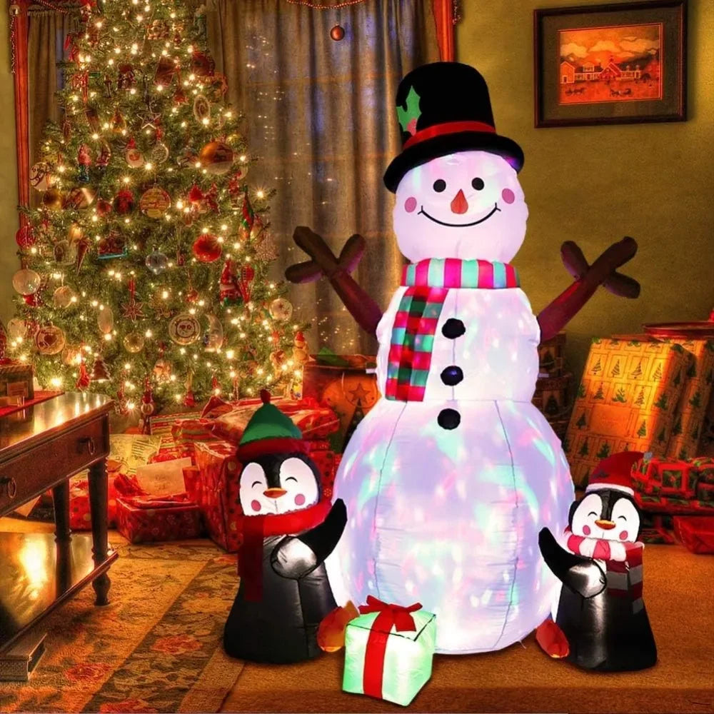 Christmas Inflatables 6ft  Christmas Decorations Outdoor Snowman Penguin Blow Up Yard Decorations with Christmas Inflatables