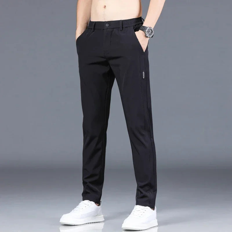 Summer Thin Ice Silk Stretch Men's Pants