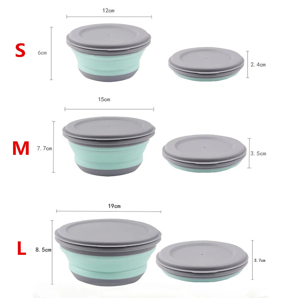 Portable Folding Lunch Box Bowl Sets